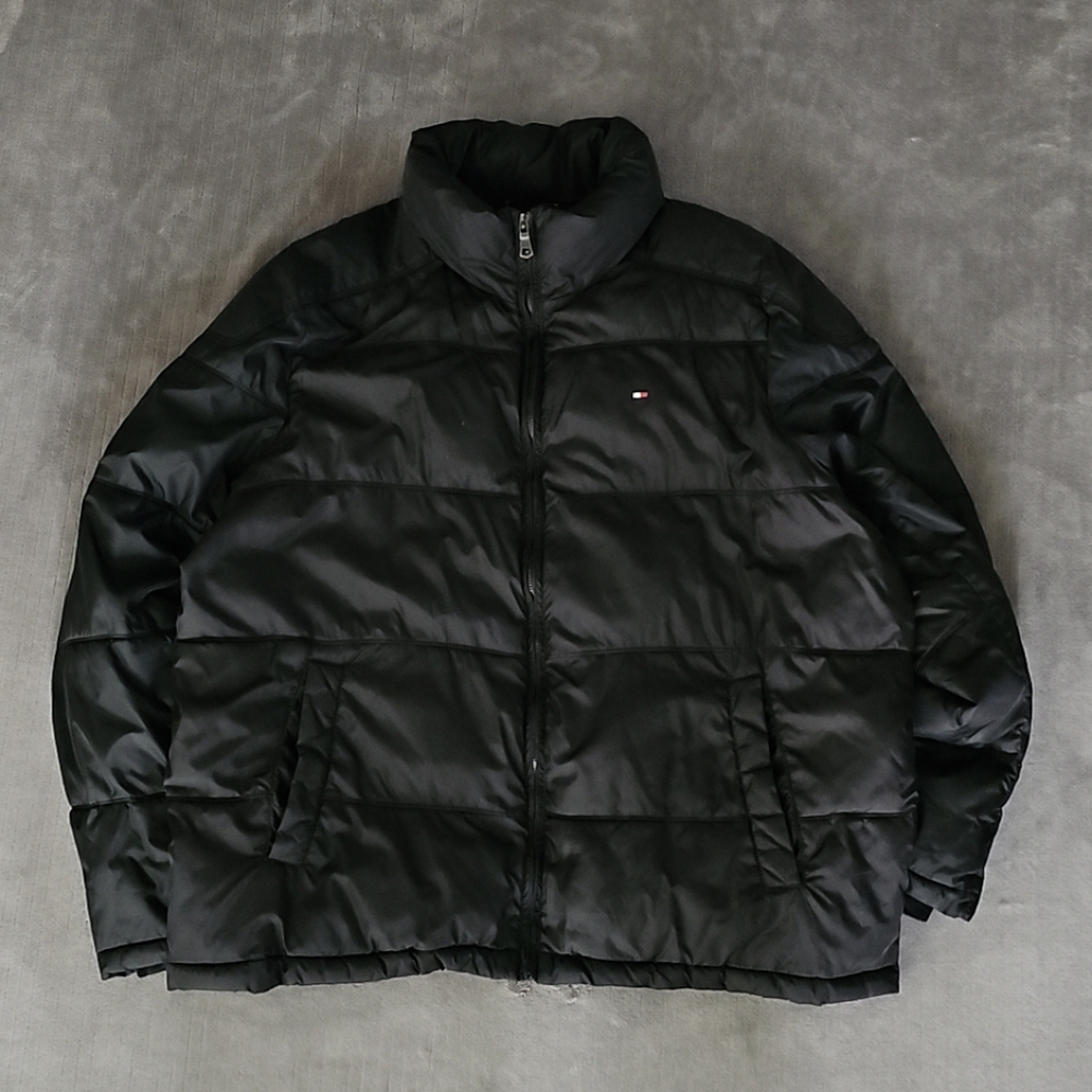 Tommy Hilfiger Men Black Puffer Jacket Size XL